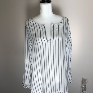 White Black Loose Fitting Tunic